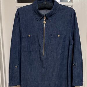 Elegant Long Sleeve Denim Dress